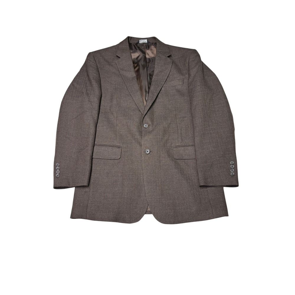 Jos. A. Bank Mens Brown Herringbone Blazer Two Button Sport Coat Jacket 44R